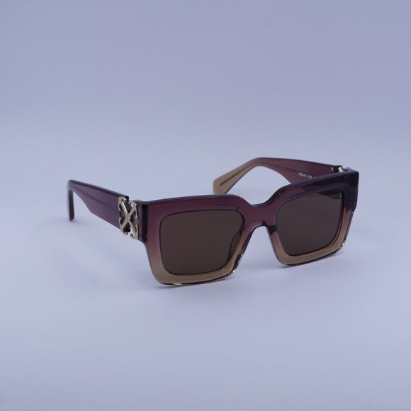 Off-White OERI14D MYSTIC 316E Sunglasses Burgundy Square Frame, Brown Lenses - Picture 4 of 9